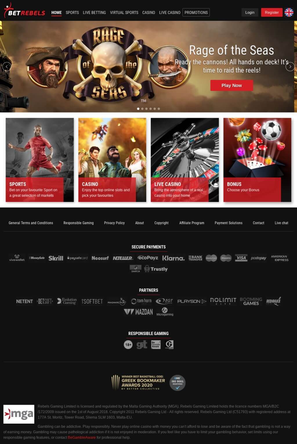 BetRebels Casino Sports betting and online casino games