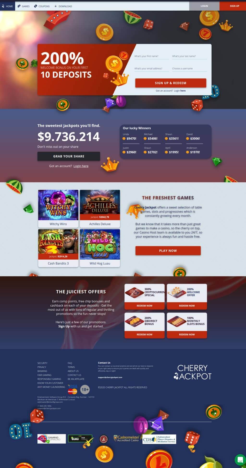cherry jackpot casino review 2020