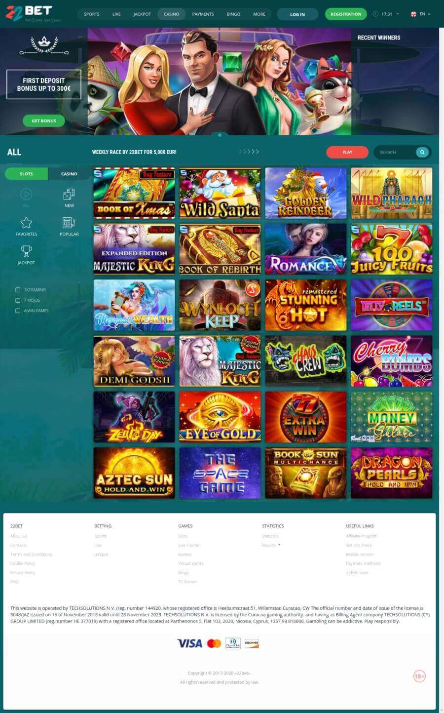 22Bet Casino and Sportsbook Review