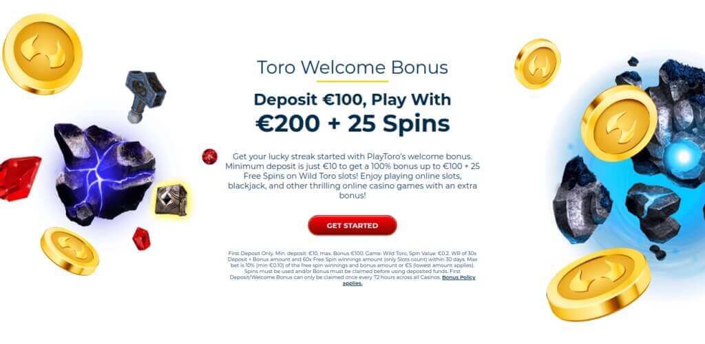 PlayToro New Online Casino Welcome Bonus