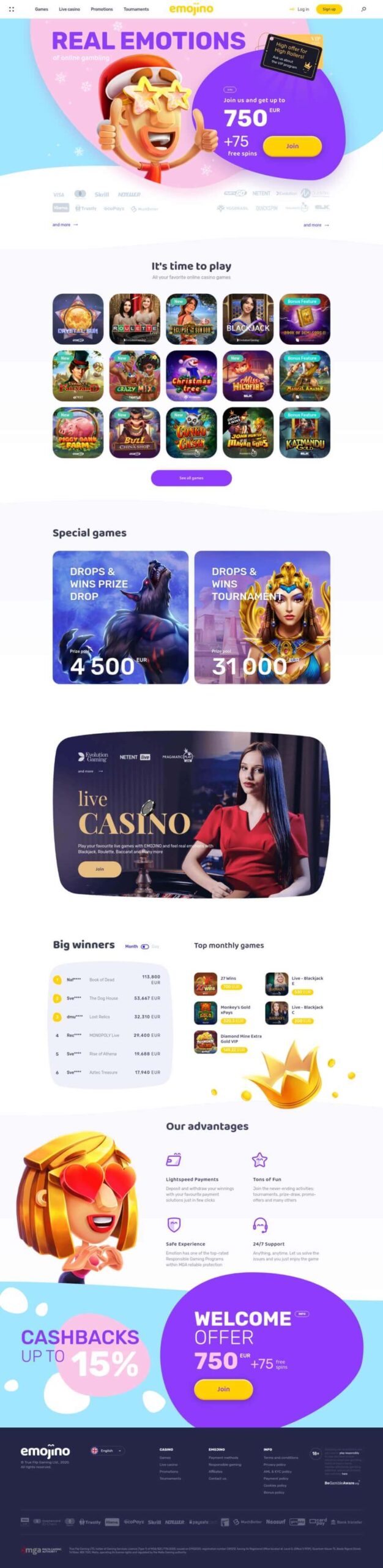 EMOJINO Online Casino Real Emotions of Online Gambling