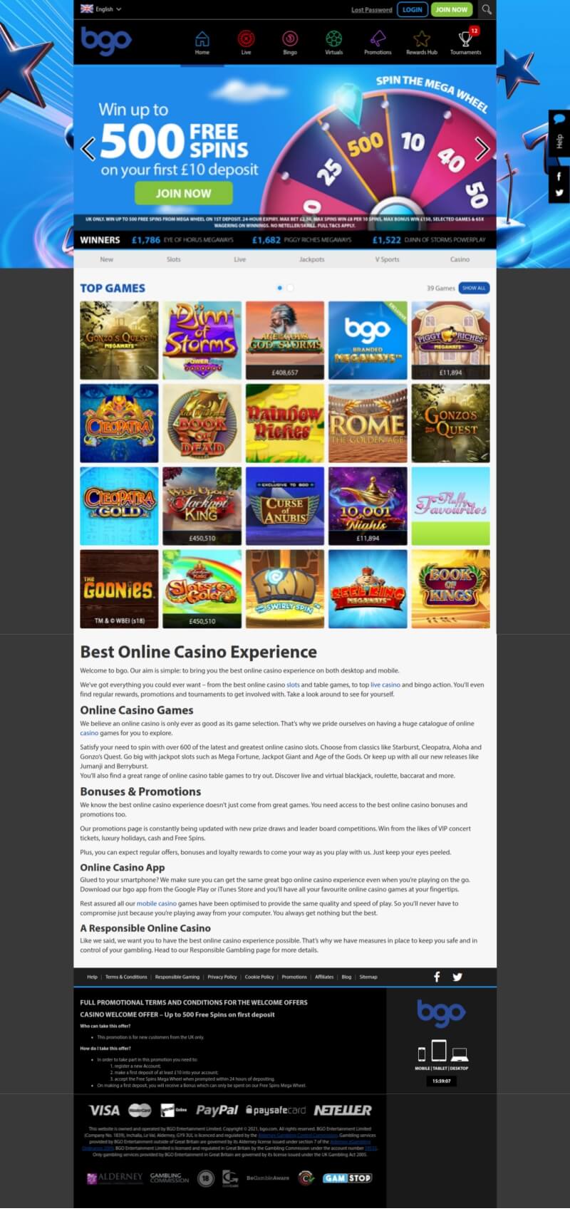 Bgo Casino Full Review and Opinions
