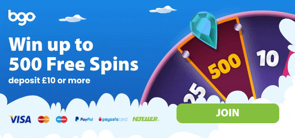 Bgo Casino Win 500 Free Spins