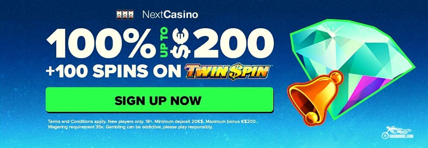 NextCasino New Players Welcome Package