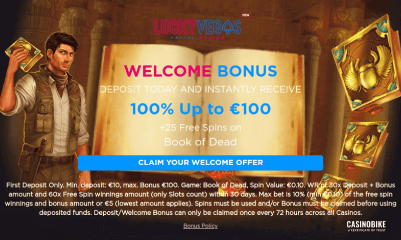 LuckyVegas Casino Welcome Offer