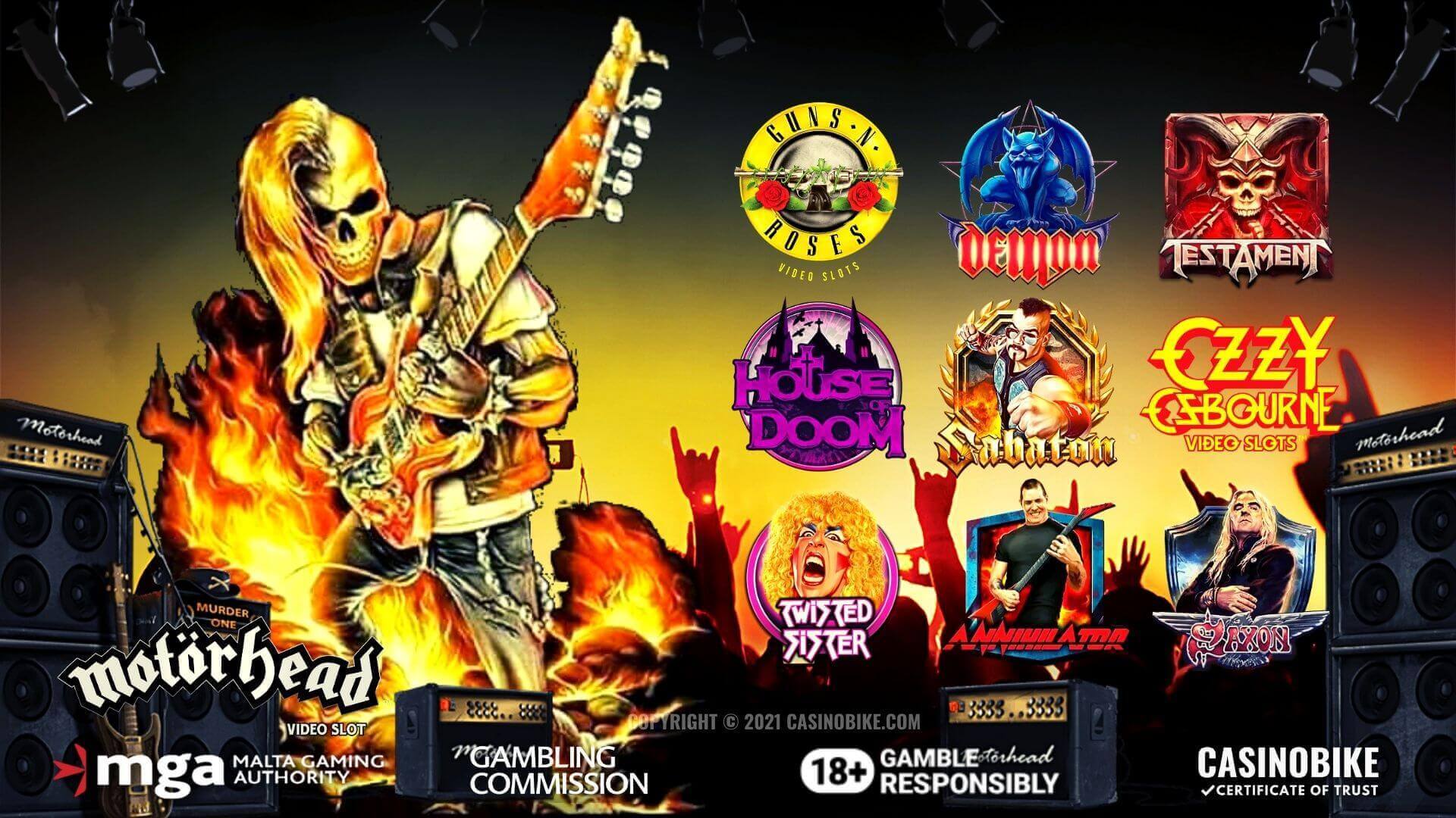 best rock band online slot games
