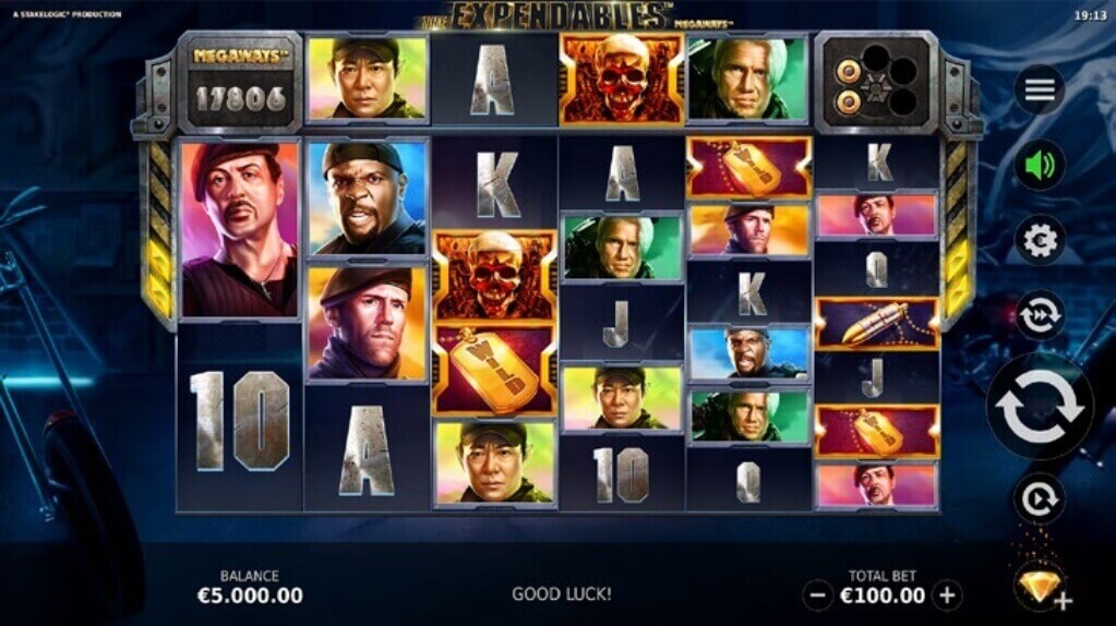 The Expendables Megaways Slot Base Game