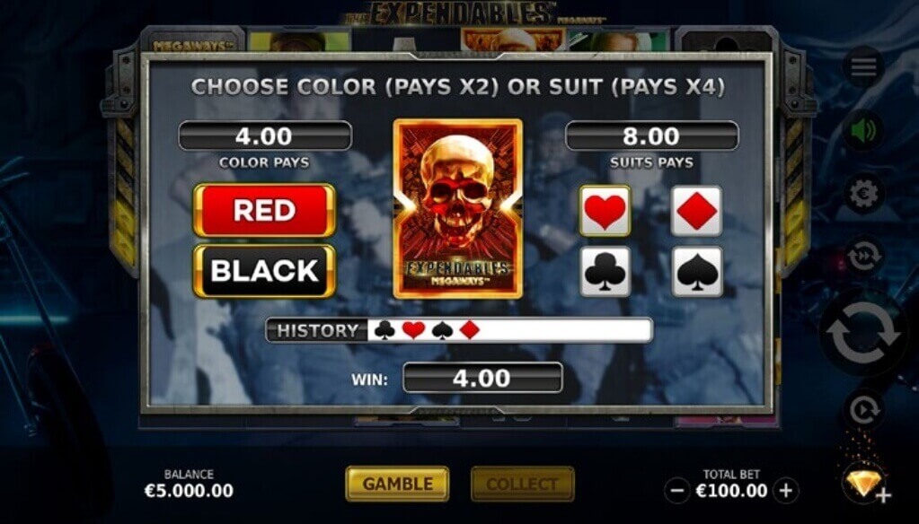 The Expendables Megaways Slot Gamble Feature