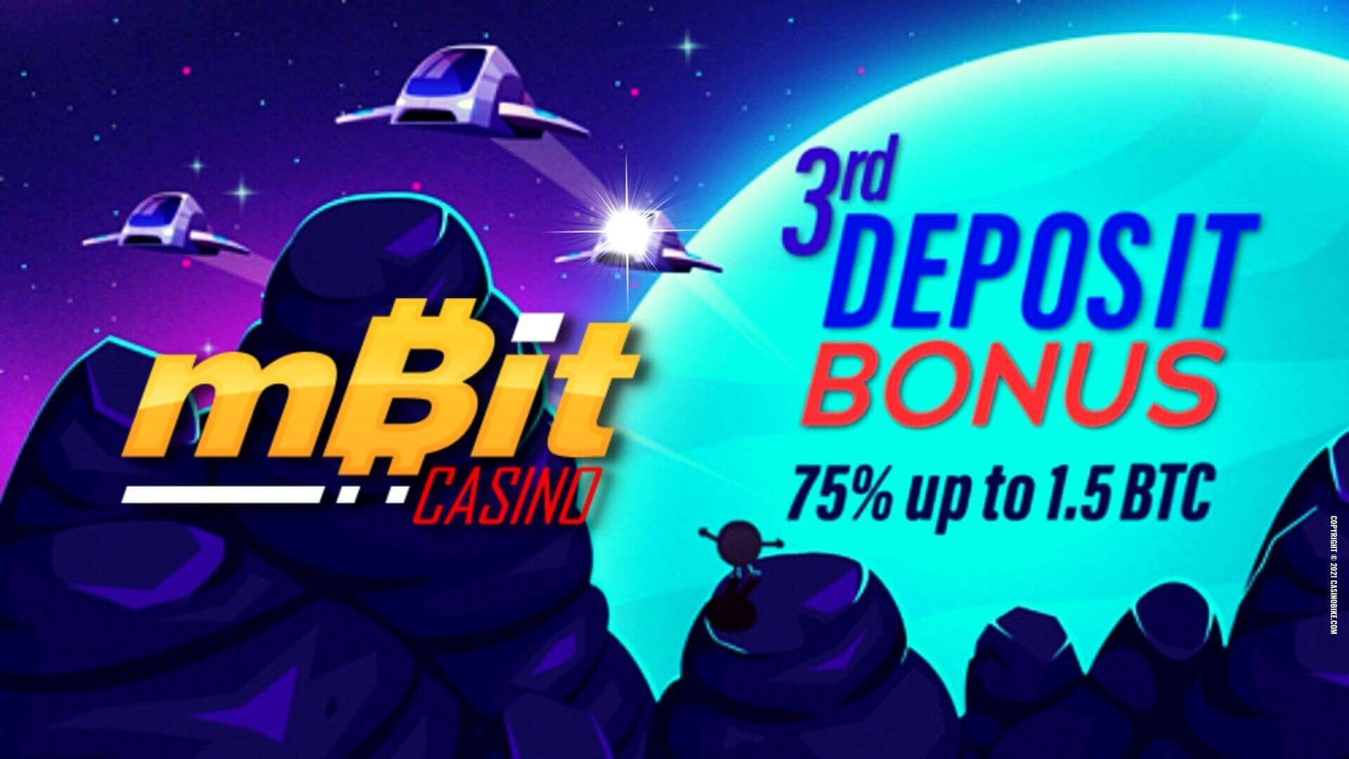 Exclusive 75% up to 1.5 BTC Third Deposit Bonus at mBit Casino