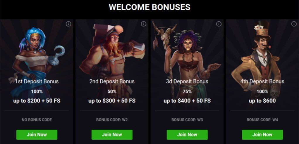 Welcome Bonuses Mirax Casino